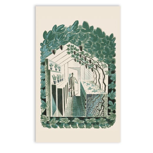 Ravilious 'Grape House' tea towel